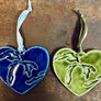 Ceramic Heart Of Michigan Ornaments