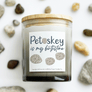 11 oz Clear Candle Jars - Petoskey is My Birthstone