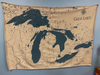 Great Coast Michigan Map Blanket