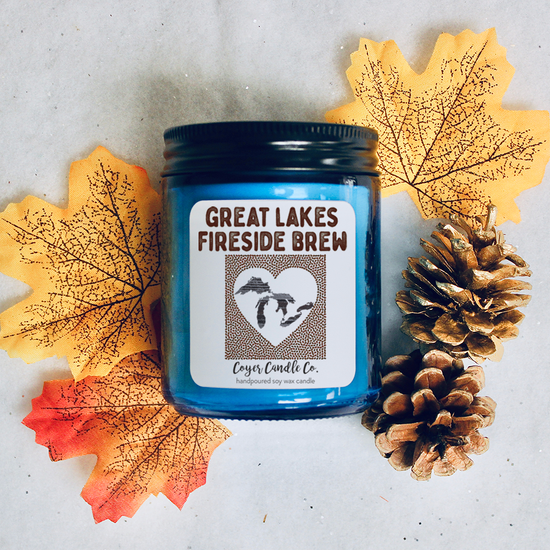 9 oz. Cobalt Blue Jar Candle - Autumn Collection