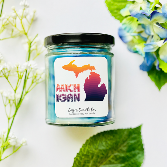 9 oz. Candles - Michigan Colorful Waves