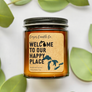 9 oz. Smoked Jar Candle - Welcome.... Kraft Collection