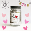 16 oz. Silver Glimmery Jar Candles - Valentine's Day