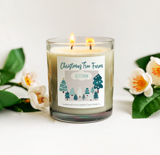 11 oz. Grey Ombre Jar Candle - Winter & Holiday Double Wicks