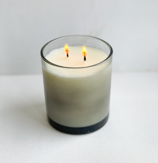 11 oz. Grey Ombre Doublewick Jar Candle - Fall Collection