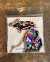 Stained Glass Michigan Ornament