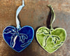 Ceramic Heart Of Michigan Ornaments