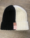 Split Color Crocheted Hat By Peaches N' Yarn