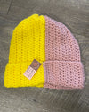 Split Color Crocheted Hat By Peaches N' Yarn