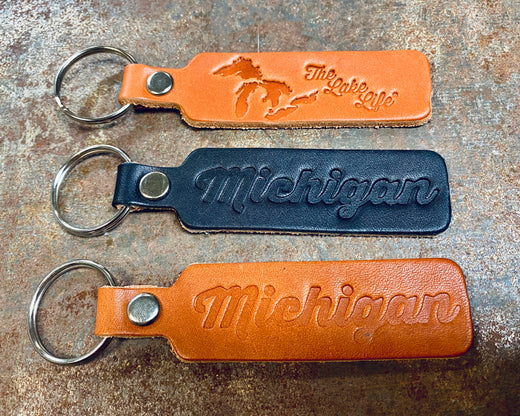 Leather Stamped Keychain