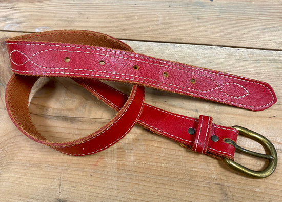 Vintage Leather Belt - Thrifted Accessories