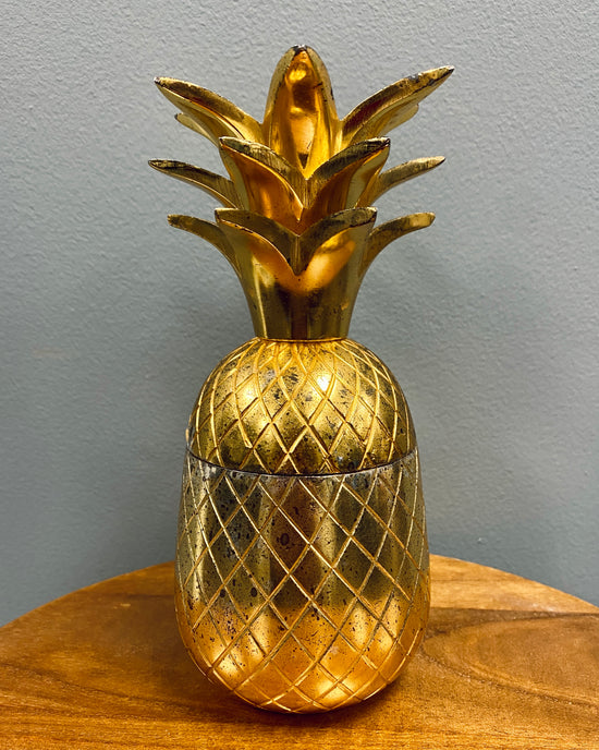 Golden Pineapple Storage Container - Thrifted Decor