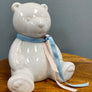 Ceramic Teddy Bear Bank - Thrifted Decor