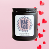 9 oz. Black Jar Candle - Illustrated Valentine's Day Collection