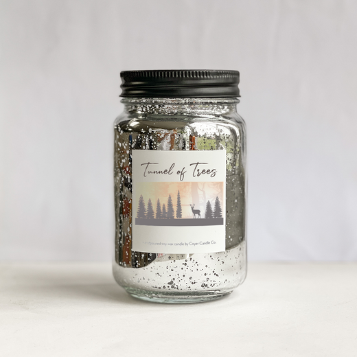 16 oz Fall Glimmery Pint Jar Candles - Tunnel of Trees