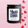 9 oz. Black Jar Candle - Illustrated Valentine's Day Collection