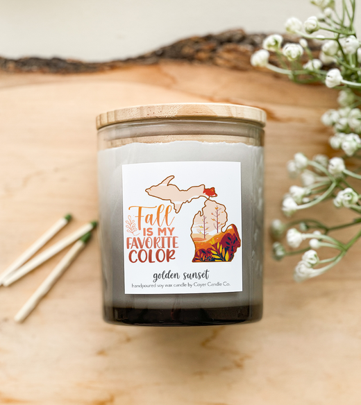 11 oz Grey Ombre Jar- Fall is my favorite color 