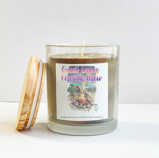 11 oz Clear Candle Jars - Great Lakes Fireside Brew