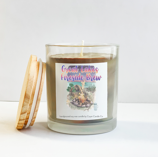 11 oz Clear Candle Jars - Great Lakes Fireside Brew