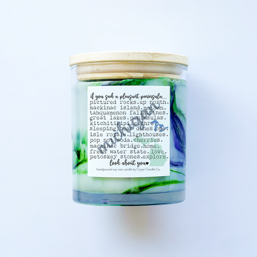 11 oz Candle Jars - If You Seek A Pleasant Peninsula...MI