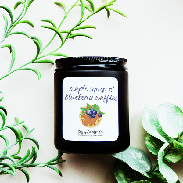 9 oz. Candles - Maple Syrup 'n Blueberry Waffles – Coyer Candle Co.