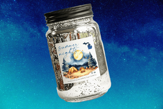 Silver Glimmery Candles - Summer Nights