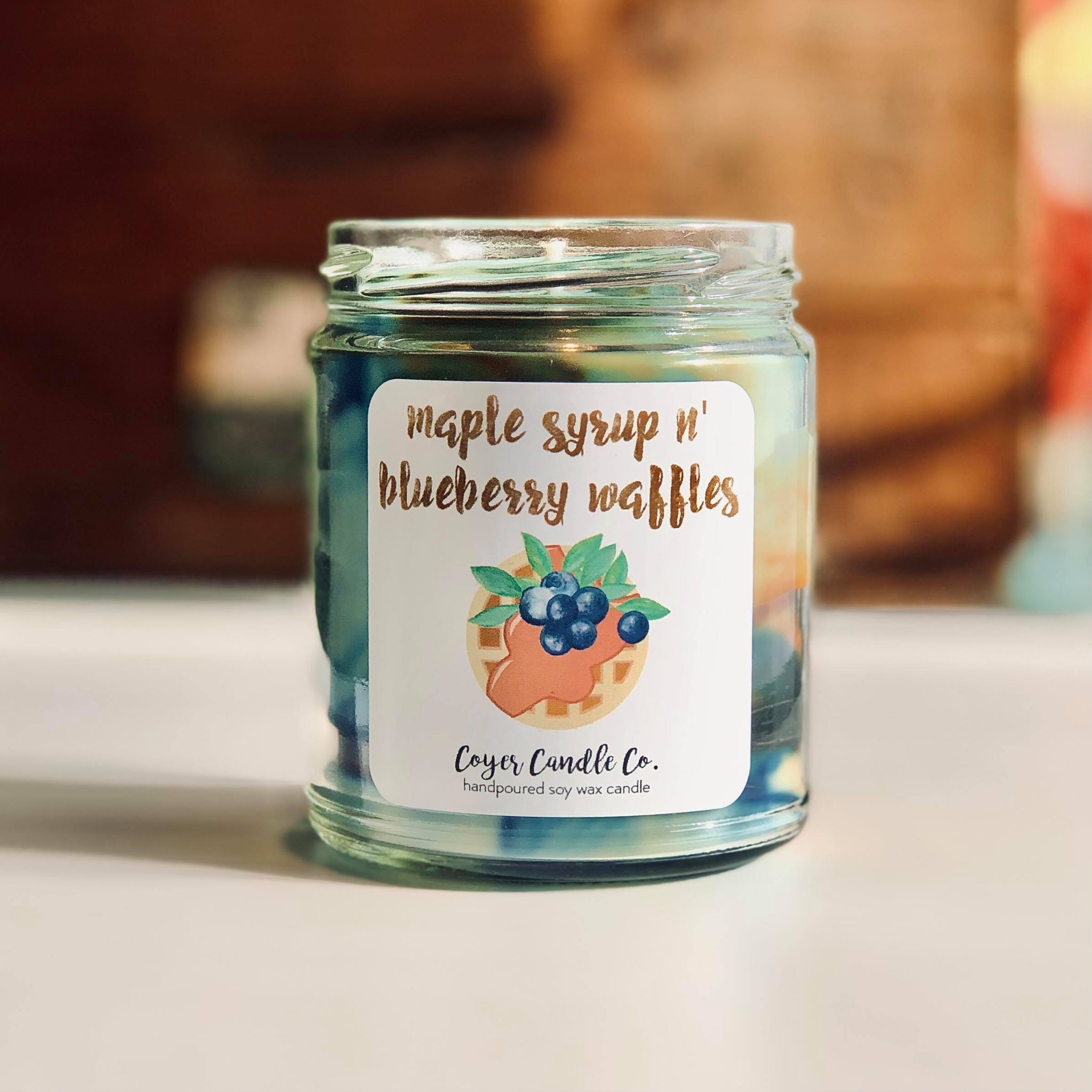 9 oz. Smoked Jar Candle - Maple Syrup n' Blueberry Waffles