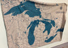 Great Coast Michigan Map Blanket