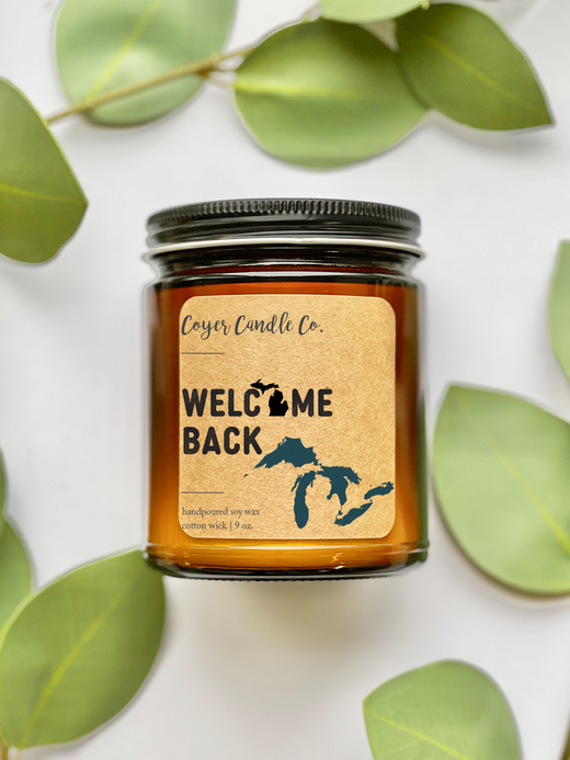 9 oz. Smoked Jar Candle - Welcome.... Kraft Collection