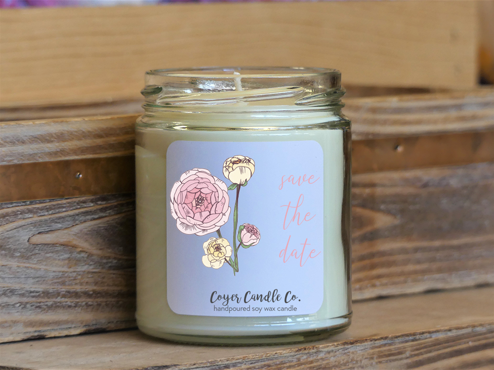 9oz Cotton Candy Candle, Hand Poured Soy Wax, Made in USA, 100